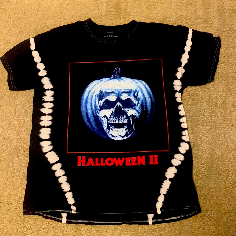 Mens Black Short Sleeve Halloween II Graphic Tee